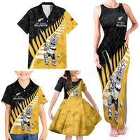Custom New Zealand Wellington Cricket Family Matching Tank Maxi Dress and Hawaiian Shirt With Maori Pattern LT05 - Polynesian Pride