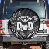 Happy Father's Day Spare Tire Cover I Love You Dad Polynesian Style