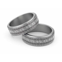 Hawaii Vintage Gray Hibiscus Tapa Pattern Classic Ring - Polynesian Pride
