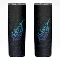 Aotearoa New Zealand Skinny Tumbler Koru Fern Blue Gradient LT05 Blue - Polynesian Pride