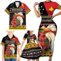 Papua New Guinea Christmas Family Matching Short Sleeve Bodycon Dress and Hawaiian Shirt Bird Of Paradise Hamamas Krismas LT05 - Polynesian Pride