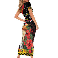 Papua New Guinea Christmas Family Matching Short Sleeve Bodycon Dress and Hawaiian Shirt Bird Of Paradise Hamamas Krismas LT05 - Polynesian Pride