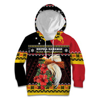 Papua New Guinea Christmas Kid Hoodie Bird Of Paradise Hamamas Krismas LT05 Hoodie Black - Polynesian Pride