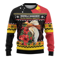 Papua New Guinea Christmas Ugly Christmas Sweater Bird Of Paradise Hamamas Krismas LT05 - Polynesian Pride
