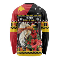 Papua New Guinea Christmas Long Sleeve Shirt Bird Of Paradise Hamamas Krismas LT05 - Polynesian Pride