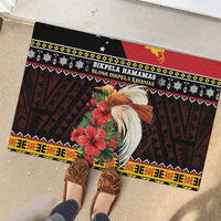 Papua New Guinea Christmas Rubber Doormat Bird Of Paradise Hamamas Krismas LT05 - Polynesian Pride