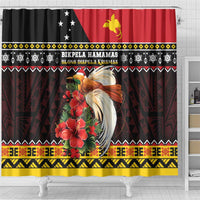 Papua New Guinea Christmas Shower Curtain Bird Of Paradise Hamamas Krismas LT05 - Polynesian Pride