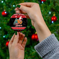 New Zealand Christmas Ceramic Ornament Funny Santa Riding Kiwi Meri Kirihimete LT05 - Polynesian Pride