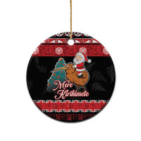 New Zealand Christmas Ceramic Ornament Funny Santa Riding Kiwi Meri Kirihimete LT05 - Polynesian Pride