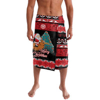New Zealand Christmas Lavalava Funny Santa Riding Kiwi Meri Kirihimete LT05 Black - Polynesian Pride