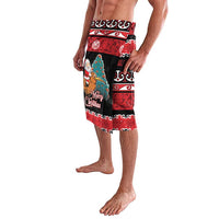 New Zealand Christmas Lavalava Funny Santa Riding Kiwi Meri Kirihimete LT05 - Polynesian Pride