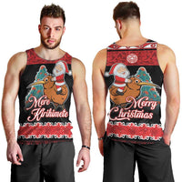 New Zealand Christmas Men Tank Top Funny Santa Riding Kiwi Meri Kirihimete LT05 - Polynesian Pride