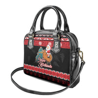 New Zealand Christmas Shoulder Handbag Funny Santa Riding Kiwi Meri Kirihimete LT05 - Polynesian Pride