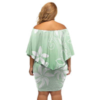 Tiare Tahiti Family Matching Off Shoulder Short Dress and Hawaiian Shirt Matcha Polynesia Motifs LT05 - Polynesian Pride