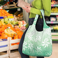 Tiare Tahiti Grocery Bag Matcha Polynesia Motifs - Polynesian Pride