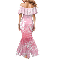 Tiare Tahiti Family Matching Mermaid Dress and Hawaiian Shirt Pink Polynesia Motifs LT05 - Polynesian Pride