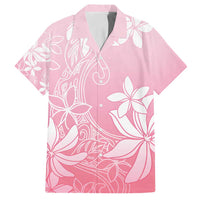 Tiare Tahiti Family Matching Off Shoulder Maxi Dress and Hawaiian Shirt Pink Polynesia Motifs LT05 Dad's Shirt - Short Sleeve Pink - Polynesian Pride