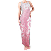 Tiare Tahiti Family Matching Tank Maxi Dress and Hawaiian Shirt Pink Polynesia Motifs LT05 Mom's Dress Pink - Polynesian Pride
