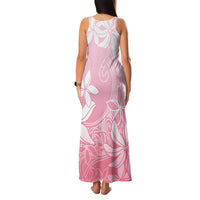 Tiare Tahiti Family Matching Tank Maxi Dress and Hawaiian Shirt Pink Polynesia Motifs LT05 - Polynesian Pride
