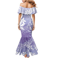 Tiare Tahiti Family Matching Mermaid Dress and Hawaiian Shirt Purple Polynesia Motifs LT05 - Polynesian Pride