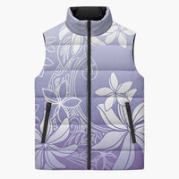 Tiare Tahiti Sleeveless Puffer Jacket Purple Polynesia Motifs LT05 Unisex Purple - Polynesian Pride