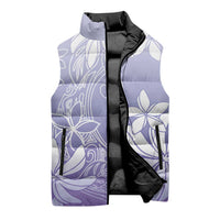 Tiare Tahiti Sleeveless Puffer Jacket Purple Polynesia Motifs LT05 - Polynesian Pride