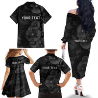 Personalized Pearl Harbor Remembrance Day Family Matching Off The Shoulder Long Sleeve Dress and Hawaiian Shirt We Will Always Remember LT05 - Polynesian Pride