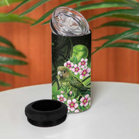 New Zealand Aotearoa Kakapo 4 in 1 Can Cooler Tumbler Maori Pattern With Manuka Galaxy Style LT05 - Polynesian Pride