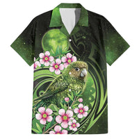New Zealand Aotearoa Kakapo Hawaiian Shirt Maori Pattern With Manuka Galaxy Style - Polynesian Pride