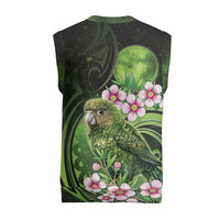 New Zealand Aotearoa Kakapo Christmas Knitted V-Neck Vest Maori Pattern With Manuka Galaxy Style LT05 - Polynesian Pride