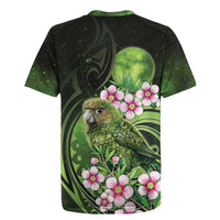 New Zealand Aotearoa Kakapo Rugby Jersey Maori Pattern With Manuka Galaxy Style - undefined