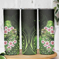 New Zealand Aotearoa Kakapo Skinny Tumbler Maori Pattern With Manuka Galaxy Style LT05 - Polynesian Pride