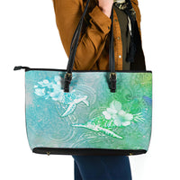 Couple Sea Turtle One Love One Heart Leather Tote Bag LT05 - Polynesian Pride