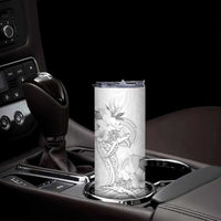 Polynesia Sea Turtle Couple Skinny Tumbler Happy Valentine Day White