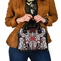 Custom Aotearoa Ngapuhi Shoulder Handbag Maori Tribal Pattern Mix Poutama