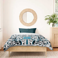 Custom Aotearoa Ngati Porou Bedding Set Maori Tribal Pattern Mix Poutama