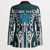 Custom Aotearoa Ngati Porou Blazer Maori Tribal Pattern Mix Poutama