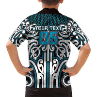 Custom Aotearoa Ngati Porou Family Matching Off Shoulder Maxi Dress and Hawaiian Shirt Maori Tribal Pattern Mix Poutama LT05 - Polynesian Pride
