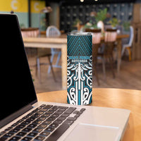 Custom Aotearoa Ngati Porou Skinny Tumbler Maori Tribal Pattern Mix Poutama LT05 - Polynesian Pride