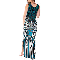 Custom Aotearoa Ngati Porou Tank Maxi Dress Maori Tribal Pattern Mix Poutama
