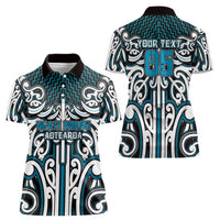 Custom Aotearoa Ngati Porou Women Polo Shirt Maori Tribal Pattern Mix Poutama LT05 - Polynesian Pride