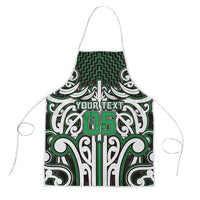 Custom Aotearoa Ngai Tahu Apron Maori Tribal Pattern Mix Poutama LT05 Green - Polynesian Pride