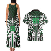Custom Aotearoa Ngai Tahu Couples Matching Tank Maxi Dress and Hawaiian Shirt Maori Tribal Pattern Mix Poutama LT05 - Polynesian Pride