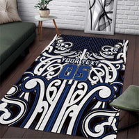 Custom Aotearoa Ngati Tuwharetoa Area Rug Maori Tribal Pattern Mix Poutama