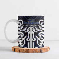 Custom Aotearoa Ngati Tuwharetoa Ceramic Mug Maori Tribal Pattern Mix Poutama