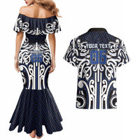 Custom Aotearoa Ngati Tuwharetoa Couples Matching Mermaid Dress and Hawaiian Shirt Maori Tribal Pattern Mix Poutama LT05 - Polynesian Pride