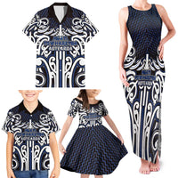 Custom Aotearoa Ngati Tuwharetoa Family Matching Tank Maxi Dress and Hawaiian Shirt Maori Tribal Pattern Mix Poutama LT05 - Polynesian Pride