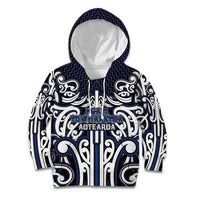 Custom Aotearoa Ngati Tuwharetoa Kid Hoodie Maori Tribal Pattern Mix Poutama