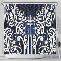 Custom Aotearoa Ngati Tuwharetoa Shower Curtain Maori Tribal Pattern Mix Poutama