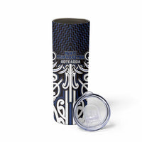 Custom Aotearoa Ngati Tuwharetoa Skinny Tumbler Maori Tribal Pattern Mix Poutama LT05 - Polynesian Pride